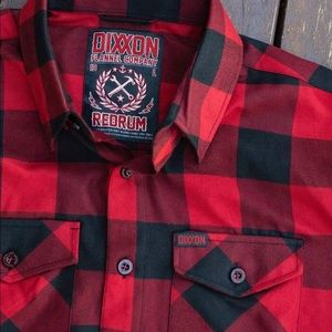 DIXXON RED RUM FLANNEL MENS L